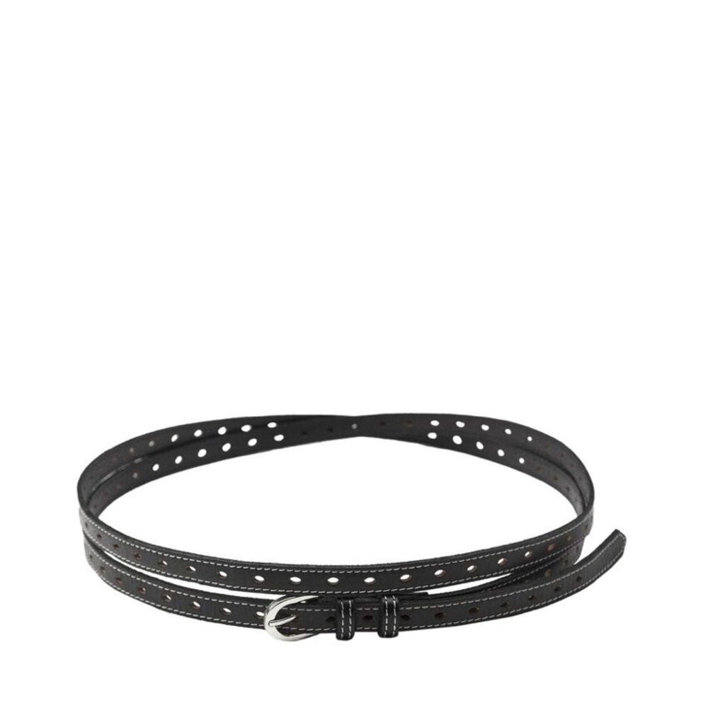 Zara Black Leather Double Belt